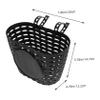 Bicycyle Basket Bike Wicker Storage Basket Plastic Children Detachable Thicken Boys Bike Black for Kids Wicker Storage view 2