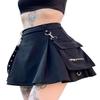 Cargo Skirts for Women High Waisted Pastel Goth Alternative Skater Skirt, Cargo Black, XL