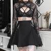 Cargo Skirts for Women High Waisted Pastel Goth Alternative Skater Skirt, Cargo Black, XL view 4