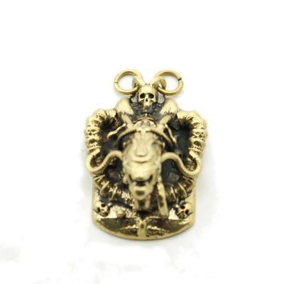 1Pcs Creative Shantou Passed The Door Dragon Dragon's First Pendant car Keychain Pendant Brass Retro()
