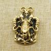 1Pcs Creative Shantou Passed The Door Dragon Dragon's First Pendant car Keychain Pendant Brass Retro() view 2