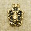 1Pcs Creative Shantou Passed The Door Dragon Dragon's First Pendant car Keychain Pendant Brass Retro() view 3