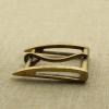 1Pcs Brass Japanese Word Belt Buckle Belt Buckle Needle-Shaped Retro Clothing Accessories Belt Buckle Running Rivers and Lakes() view 3