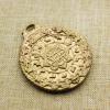 1Pcs Creative Nine Palace Twelve Zodiac tag Pendant Key Buckle Pending Umbrella Rope Fell Brown Copper Retro misr() view 4