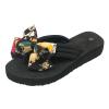 Black Sandals Women Flat, Women's Fashion Slippers Peep-Toe Summer Casual Clip Toe Beach Sandals Lace-Up Comfortable Cute Sandals view 3