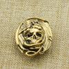 1Pcs Wing Dragon Skull Fortune Buckle Stitching Brass Retro Cuba Buckle Ornaments Decorative Buckle Button dust Buckle() view 2