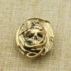1Pcs Wing Dragon Skull Fortune Buckle Stitching Brass Retro Cuba Buckle Ornaments Decorative Buckle Button dust Buckle() view 3