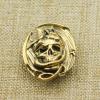 1Pcs Wing Dragon Skull Fortune Buckle Stitching Brass Retro Cuba Buckle Ornaments Decorative Buckle Button dust Buckle() view 4