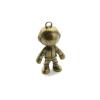 1Pcs Bronze Space Robot Brass Key Buckle Couple Pendant Men's car Key Chain Female Key Hanging view 1