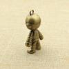 1Pcs Bronze Space Robot Brass Key Buckle Couple Pendant Men's car Key Chain Female Key Hanging view 4