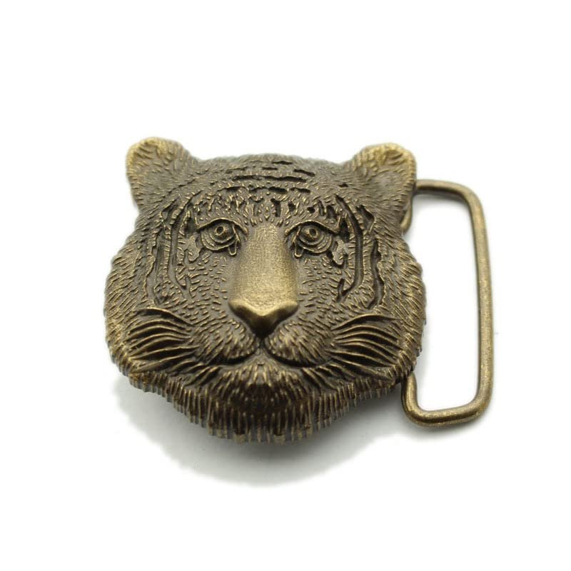 1Pcs Brass Dog Bear Head Fortune Buckle Brass Retro Belt Buckle Cuba Buckle Four Buckle Wind Buckle Belt