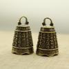 1Pcs  Auspicious god Disaster Bell Key Buckle Pendant Pendant Umbrella Rope Fell Brown Copper Retro() view 3