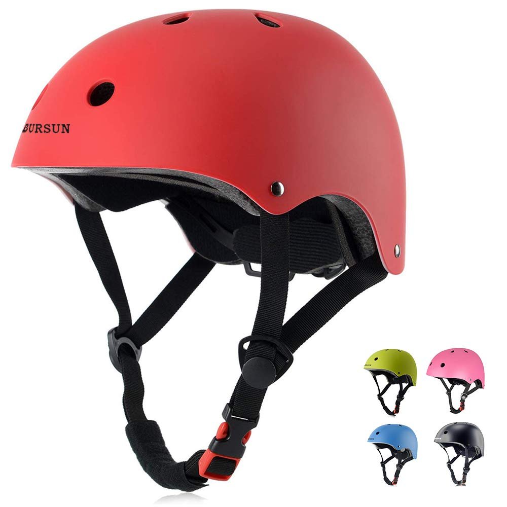 BURSUN Kids Bike Helmet Ventilation & Adjustable Toddler Helmet for Ages 2-3-5-8 Kids Boys Girls Multi-Sport Helmet for Bicycle Skate Scooter, 5 Colors