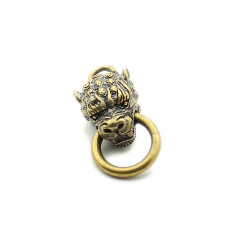 1Pcs   Brass bite Lion Lion Consortium Rustic Decorative Buckle Screw Buckle Four Buckle Cuba Buckle dust Buckle Button()