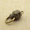 1Pcs   Brass bite Lion Lion Consortium Rustic Decorative Buckle Screw Buckle Four Buckle Cuba Buckle dust Buckle Button() view 2
