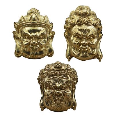 1Pcs Pure Copper Buddha Statue Heads Outside The Factory Buckle Wallet Bag Leather Suitcase Bag( B)