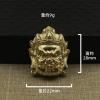 1Pcs Pure Copper Buddha Statue Heads Outside The Factory Buckle Wallet Bag Leather Suitcase Bag( B) view 3