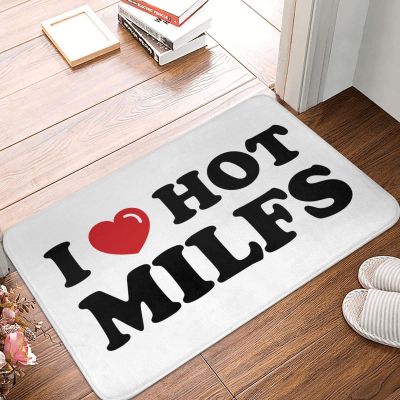Abipuir Fall Mats for Front Door I Love Hot Milfs Doormat Summer Front Door Mat Fall Outdoor Decorations (Size : 50X80CM)