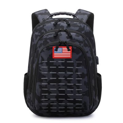 Qimailer Camo Backpack,Small Tactical Backpack for outdoor,Military Teen Boys Backpacks for School with USB Charging Port,40L