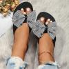Black Sandals Women Flat, Women's Fashion Slippers Peep-Toe Summer Casual Clip Toe Beach Sandals Lace-Up Comfortable Cute Sandals view 2