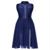 easyforever Women Lyrical Dance Dress Flowy Mesh Tulle Maxi Dresses Modern Contemporary Dance Costumes Navy Blue Medium view 3