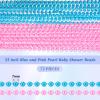 72 Pieces Faux Pearl Beads Necklaces 33 Inch 7mm Pearl Bead Necklace Mardi Gras Strand Necklace for Flapper Party Wedding Bridal Shower Birthday Party Favors(Pink and Blue) view 2