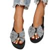 Black Sandals Women Flat, Women's Fashion Slippers Peep-Toe Summer Casual Clip Toe Beach Sandals Lace-Up Comfortable Cute Sandals view 3