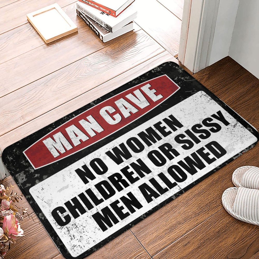 Abipuir Fall Kitchen Rugs and Mats Man Cave Rules Rug Fall Door Mat Indoor Bathroom Stuff (Size : 50X80CM)