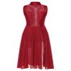 easyforever Women Lyrical Dance Dress Flowy Mesh Tulle Maxi Dresses Modern Contemporary Dance Costumes Burgundy Large view 3