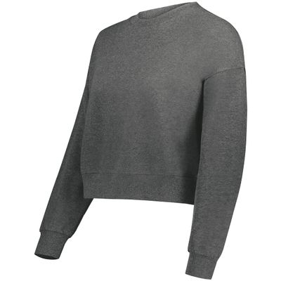 Augusta Sportswear Ladies Slouchy Crew Carbon Heather M