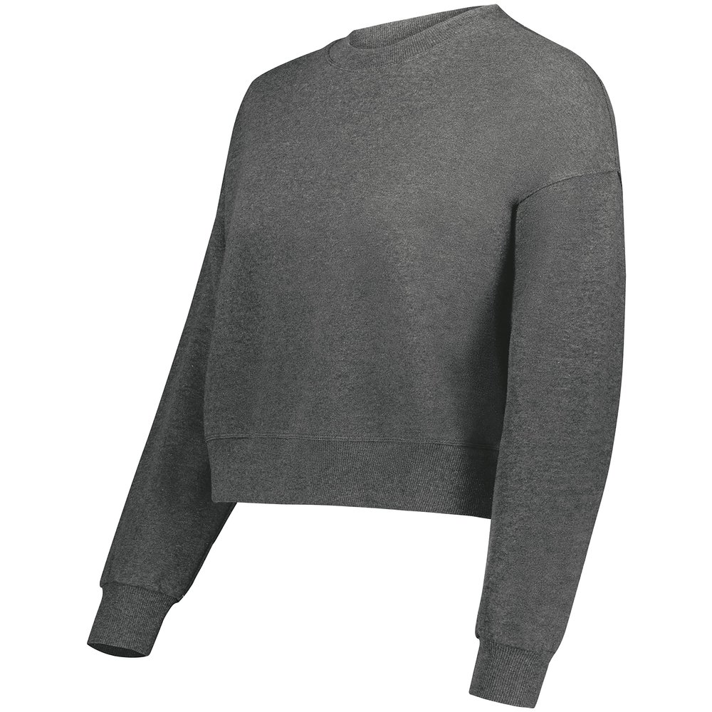 Augusta Sportswear Ladies Slouchy Crew Carbon Heather M