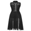 easyforever Women Lyrical Dance Dress Flowy Mesh Tulle Maxi Dresses Modern Contemporary Dance Costumes Black Medium view 3