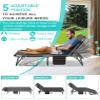 ABORON Patio Lounge Chair, Folding Guest Bed Cot for Adults, 500LB Heavy-Duty Capacity, Portable Extra Bed with Comfort Mat, Quick Fold Design for Indoor Guest Stays & Temporary Use view 3