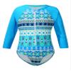 Kaerm Kids Girls Long Sleeve Rash Guard Hawaiian Bathing Suit UPF 50+ Swim Shirts for Surfing Blue 5-6 Years view 1