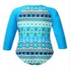 Kaerm Kids Girls Long Sleeve Rash Guard Hawaiian Bathing Suit UPF 50+ Swim Shirts for Surfing Blue 5-6 Years view 2