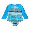 Kaerm Kids Girls Long Sleeve Rash Guard Hawaiian Bathing Suit UPF 50+ Swim Shirts for Surfing Blue 5-6 Years view 3