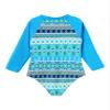 Kaerm Kids Girls Long Sleeve Rash Guard Hawaiian Bathing Suit UPF 50+ Swim Shirts for Surfing Blue 5-6 Years view 4