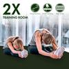 FrenzyBird 6x4 Large Yoga Mat  Extra Thick Exercise Mat with 2 Bundling Ribbons Eco Friendly TPE Fitness for Women & Men, Yoga, Pilates, Gym and Floor WorkoutsGreen view 2