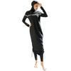 Modest Women Muslim Swimwear Full Coverage Long Sleeve Swimsuit Hijab 3pcs Burkini Islamic Bathing Suit Black 07 S view 2