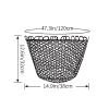 Fishing Net, 14.9x12.6in Replacement Fishing Net Deepened Soft Flexible Foldable Black Rubber Fishing Landing Mesh Without Handle for Angler Freshwater Saltwater view 2