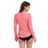 LilyCat Women's Rash Guard Long Sleeve Sun Protection Clothing Half Zip Swim Shirt Side Adjustable Swimsuit Tops Hiking Surfing Coral Pink view 3