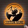 Lovely POD Personalized Hunting Metal Sign, Hunting Art, Custom Turkey Hunting Metal Wall Art Led Light, Personalized Hunter Name Sign Decoration for Home, Turkey Hunting Home Decor Housewarming view 1
