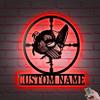 Lovely POD Personalized Hunting Metal Sign, Hunting Art, Custom Turkey Hunting Metal Wall Art Led Light, Personalized Hunter Name Sign Decoration for Home, Turkey Hunting Home Decor Housewarming view 3