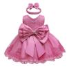 Flower Girl Embroidery Lace Dresses Little Kid Easter Halloween Wedding Formal Event Frocks Dress (Dusty Pink 8348,120) view 3
