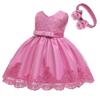 Flower Girl Embroidery Lace Dresses Little Kid Easter Halloween Wedding Formal Event Frocks Dress (Dusty Pink 8348,120) view 4