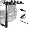 4 Bike Rack Bicycle Carrier Racks Hitch Mount Double Foldable Rack for Cars Truck SUV Fits 2" Receiver, Tie Down Strap, Anti-Rattle Hitch Tightener & Bicycle Cross-bar Adapter for Kids Bike view 1