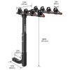 4 Bike Rack Bicycle Carrier Racks Hitch Mount Double Foldable Rack for Cars Truck SUV Fits 2" Receiver, Tie Down Strap, Anti-Rattle Hitch Tightener & Bicycle Cross-bar Adapter for Kids Bike view 2