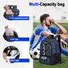 Goloni Youth Soccer Bag,Basketball Bag with Ball Compartment & Shoe Compartment,Backpack for Football Volleyball Basketball view 2