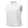 fit space Women's Softshell Vest Athletic Warm Up Sleeveless Scrub Jacket Zip Pockets Cycling Running Golf (White,XX-Large) view 1