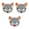 PRETYZOOM 3pcs Rat Mask Animal Cosplay Face Cover Halloween Party Supply Mask